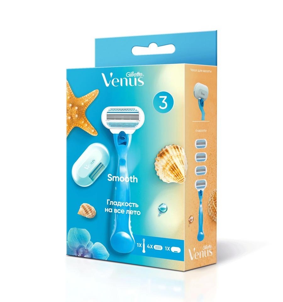 Подарочный набор Venus Smooth + 4 кассеты (2) Подарочный набор Venus Smooth + 4 кассеты — изображение 1